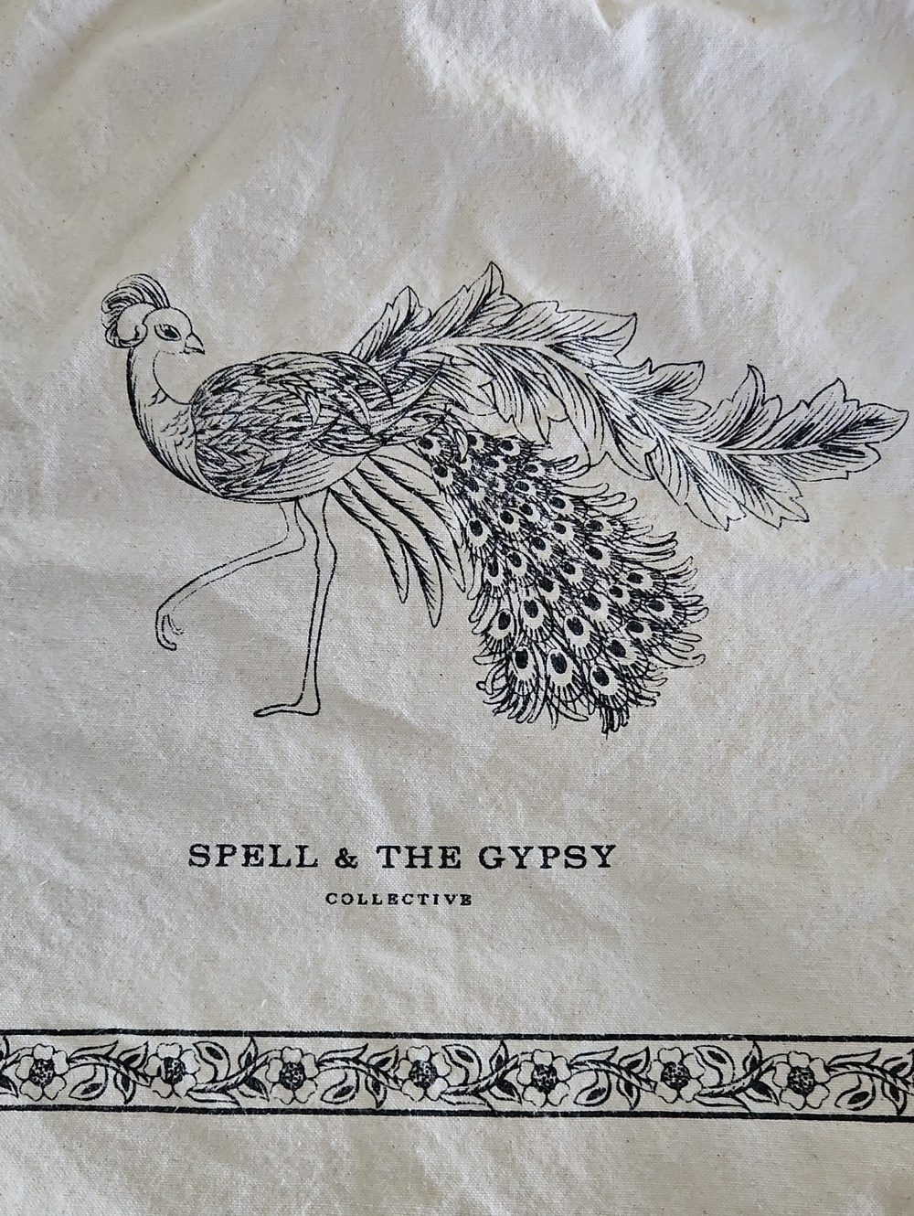 Spell & The Gypsy Collective  Peacock Drawstring Backpack - Picture 2 of 14